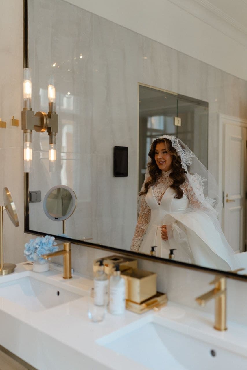 Bride getting ready